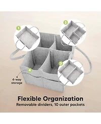 KeaBabies Original Baby Diaper Caddy Organizer, Large Storage Organizer for Nursery, Changing Table