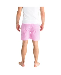 Sant and Abel Men's Hepburn Gingham Pink Sleep Shorts