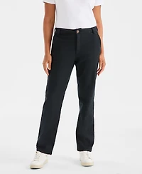 Style & Co Petite Straight-Leg Twill-Pants, Macy's Exclusive