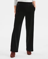 Style Co Womens Velvet Pull On Pants Macys Exclusive