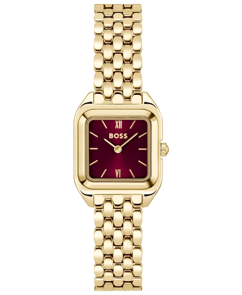 Hugo Boss Women's Mae Petite Quartz Basic Mini Ionic Plated Thin Gold Steel Watch, 22mm