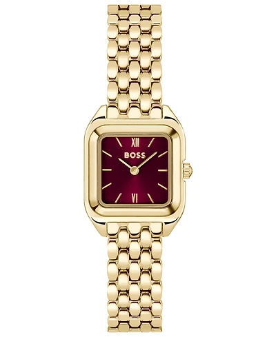 Hugo Boss Women's Mae Petite Quartz Basic Mini Ionic Plated Thin Gold Steel Watch, 22mm