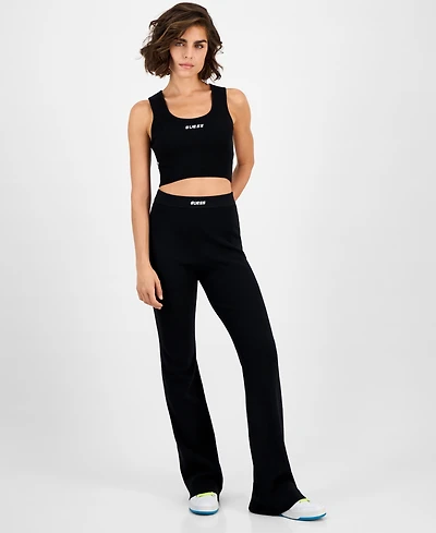 Guess Women's Flaminia Ribbed Knit Flare Pants