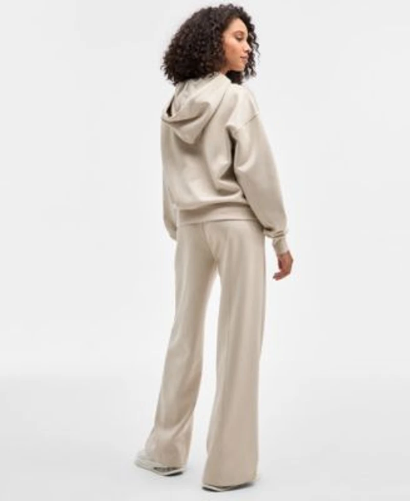 Guess Womens Hooded Scuba Long Sleeve Faux Suede Sweatshirt Tailoring Scuba Chino Pants