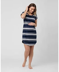 Ripe Maternity Stevie Nursing Nightie Navy, White, and Black for Comfortable Wear