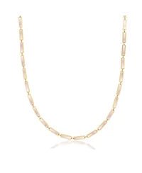 The Lovery Mother of Pearl Bar Necklace 14K Gold Inches