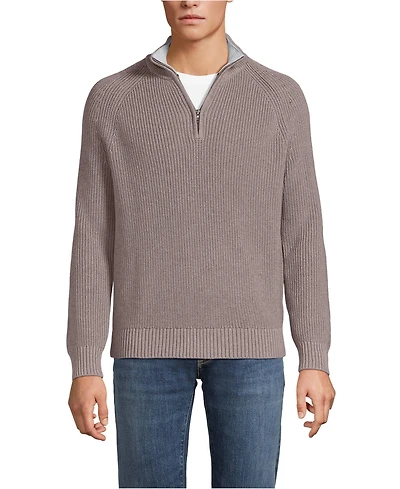 Lands' End Men's Drifter Quarter Zip Sweater