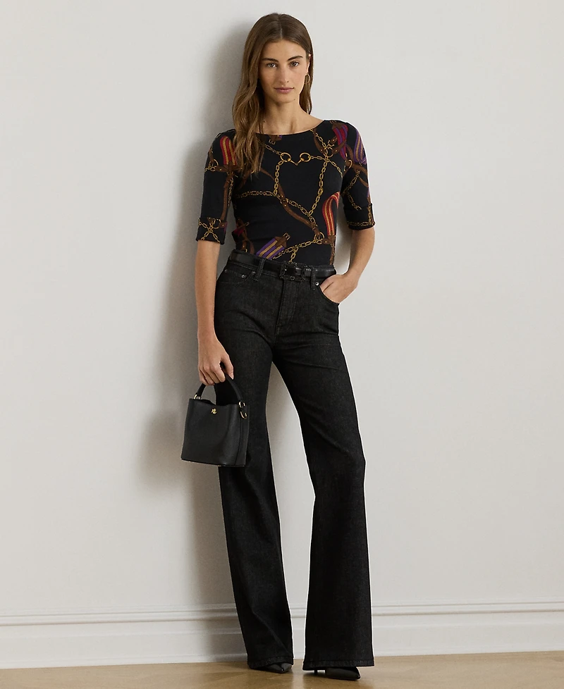 Lauren Ralph Petite Boat Neck Top