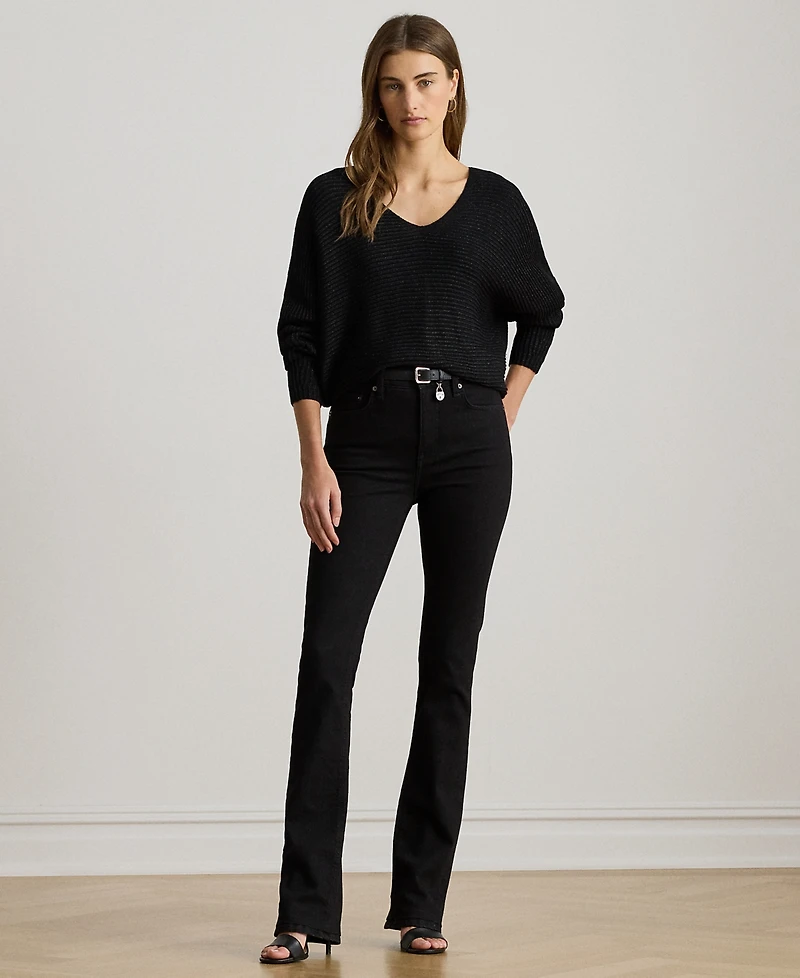 Lauren Ralph Petite Rib-Knit Dolman Sleeve Sweater