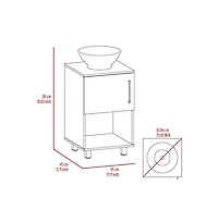 Tuhome Gouda 18"" Bathroom Vanity Black Mdf