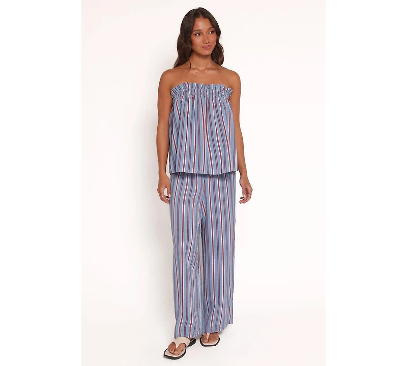 Petal and Pup Women's Zemira Strapless Top - Blue Stripe