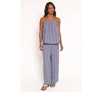 Petal and Pup Women's Zemira Strapless Top - Blue Stripe