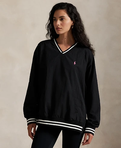 Polo Ralph Lauren Women's Pink Pony V-Neck Pull-On Top