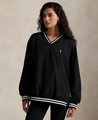 Polo Ralph Lauren Women's Pink Pony V-Neck Pull-On Top