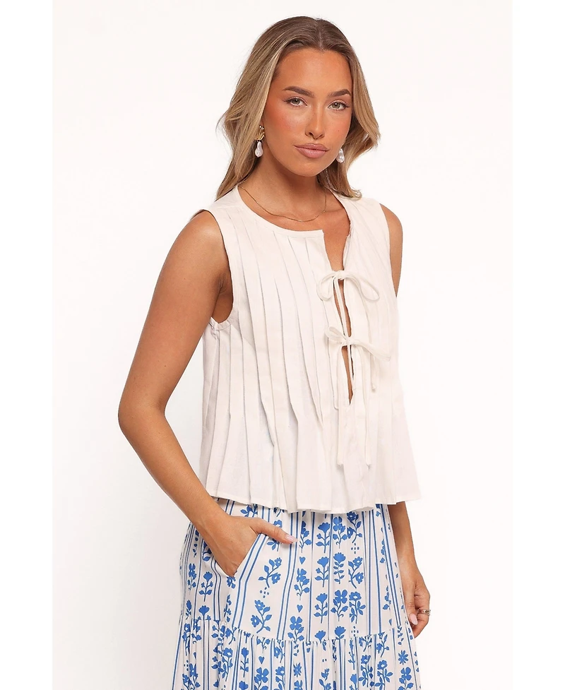 Petal and Pup Women's Delia Pleat Tie Top