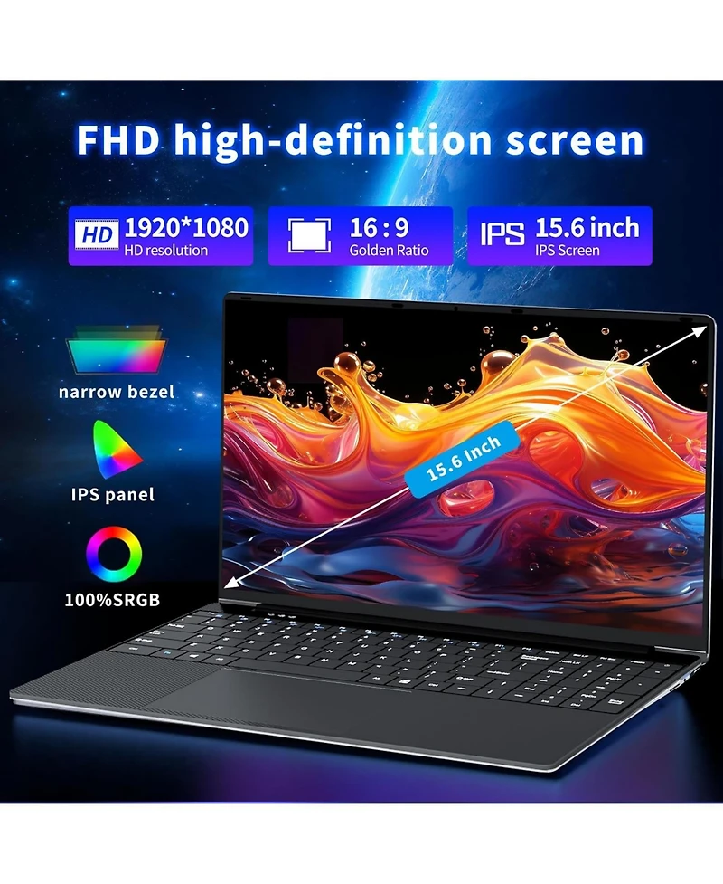 Kuu 15.6 inch Laptop Computer, Laptop i5,Gaming laptops,up to3.60 GHz,16 Gb Ram 512 Gb Ssd Storage, Supports 180 Angle Opening,Full Hd Ips Display,for