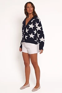 Petal and Pup Women's Sailor Star Knit Cardigan - Navy