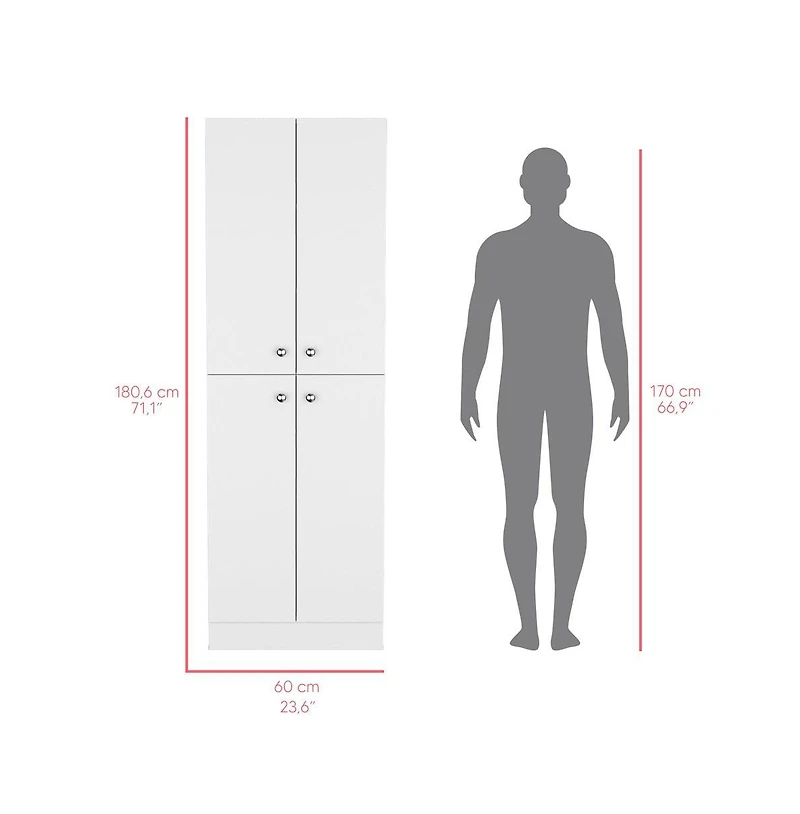 We Have Furniture Pantry Cabinet Coahoma, Kitchen, White