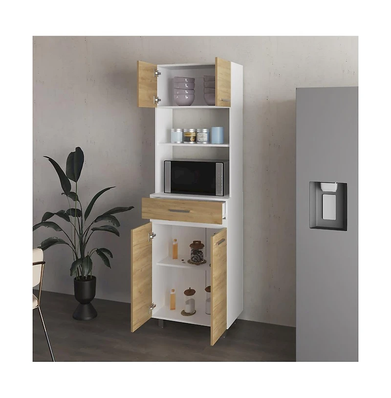 We Have Furniture Lakeridge Pantry Cabinet – Modern Storage Solution with White