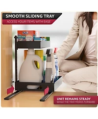 Sorbus 2 Pack 2-Tier Pull-Out Under Sink Organizer and Adhesive Tape - for Kitchen Bathroom