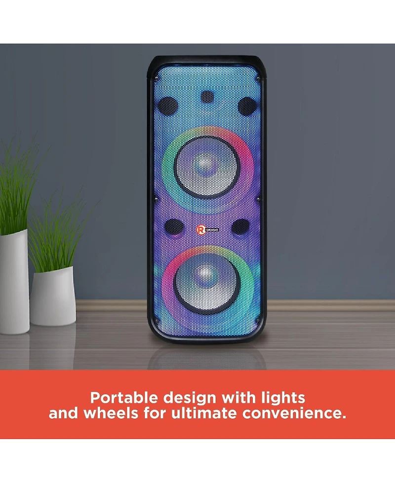 RadioShack Tower Party Speaker With 8 Inch Woofers 120W For Outdoor Remote Control Included 4001957