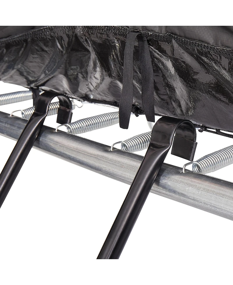 Jumpking 7ft x 10ft Rectangular Trampoline with Patented Safety Enclosure, Heavy-Duty Frame, and Powder-Coated Ladder