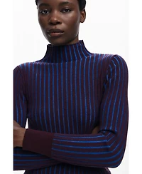 Desigual Women's Fitted ribbed sweater