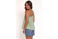Petal and Pup Carson Pleated Top - Sage Green