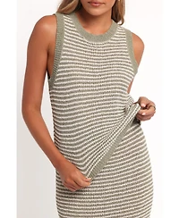 Petal and Pup Women's Arella Knit Top - Sage/Cream