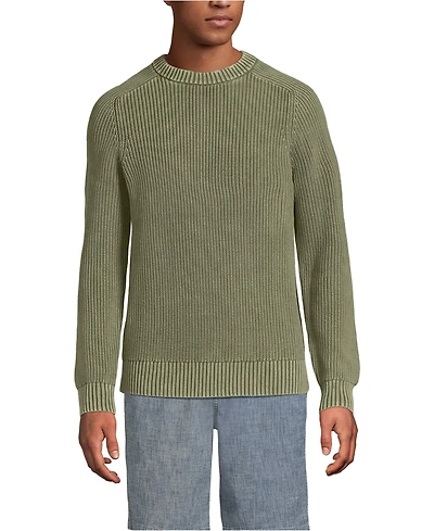 Lands' End Men's Long Sleeve Sunwashed Drifter Sweater