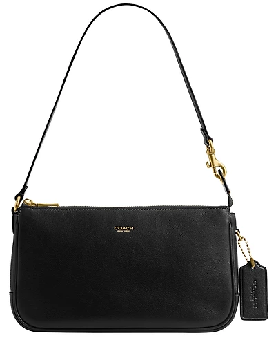 Coach Plaza Small Leather Shoulder Bag