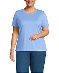 Lands' End Plus Relaxed Supima Cotton Crew Neck T-Shirt