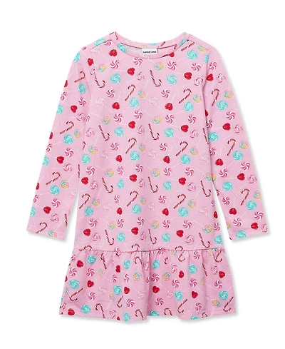 Lands' End Girls Long Sleeve Jersey Nightgown