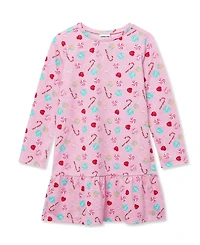 Lands' End Girls Long Sleeve Jersey Nightgown