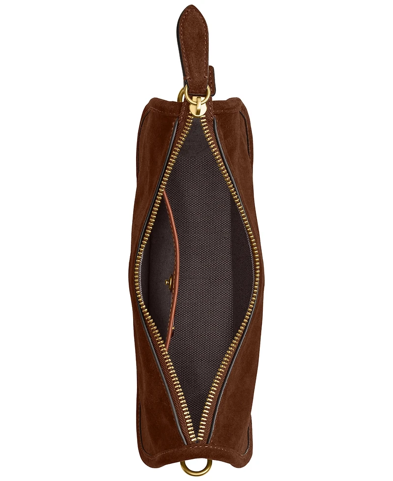 Coach Waverly Small Suede Shoulder Bag