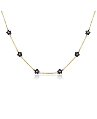 Anna Zuckerman Petit Daisy Black Necklace