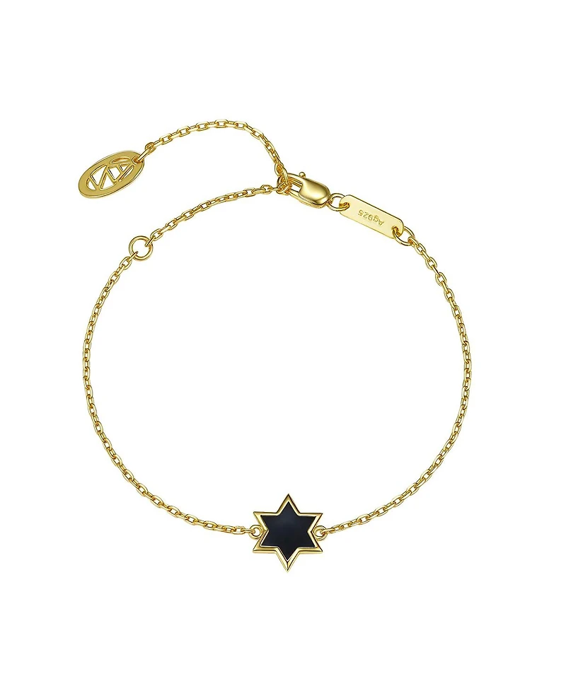 Anna Zuckerman Petit Star of David Bracelet in Black