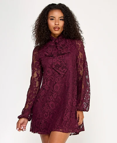 Seni & Cade Juniors' Embroidered Lace Dress
