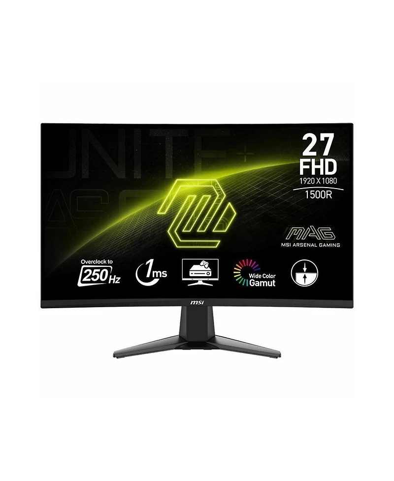 Msi Mag 27C6X 27" 16:9 Full Hd 240Hz Curved Va Lcd Hdr Gaming Monitor, Metallic Black