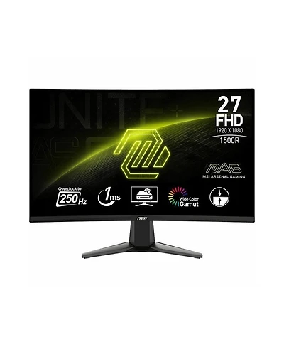 Msi Mag 27C6X 27" 16:9 Full Hd 240Hz Curved Va Lcd Hdr Gaming Monitor, Metallic Black