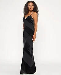 City Studios Juniors' Low-Back Panel Long Slip Dress