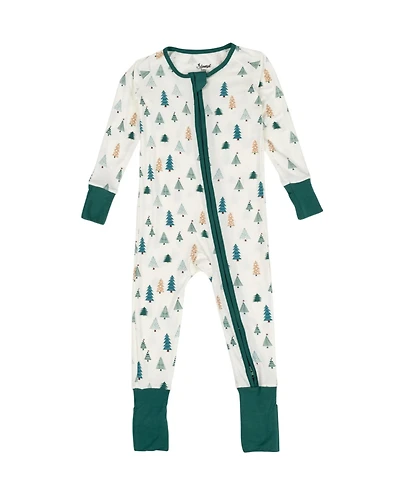 Leveret Toddler Footed Bamboo Pajamas, Pine Tree, Matching Family Christmas Pajamas