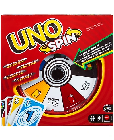 Mattel Uno Spin Card Game for Kid, Adult and Family Nights, Classic Play