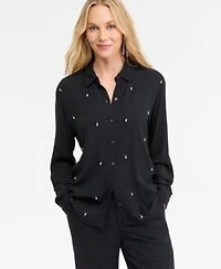 I.N.C. International Concepts Womens Embellished Blouse P Xs Xxl Macys Exclusive