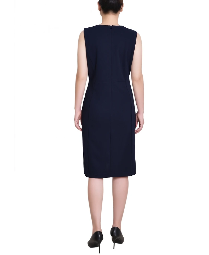 Ny Collection Petite Sleeveless Stud Front Dress