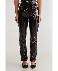Nasty Gal Women's Distressed High Waisted Vinyl Pants