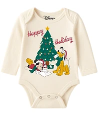 Disney Baby Boys 5-Piece Mickey and Pluto Holiday Coverall, Bodysuit, Cap, Bib Pants Set
