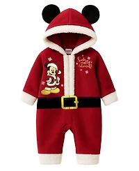 Disney Baby Boys Mickey Mouse Santa Long Sleeve Coverall