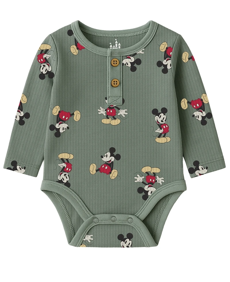 Disney Baby Boys 3-Piece Mickey Mouse Bodysuit, Hat and Pants Set