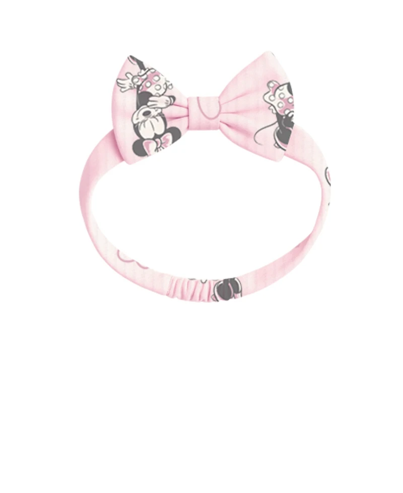 Disney Baby Girls 3-Piece Minnie Printed Bodysuit, Pants and Headband Set